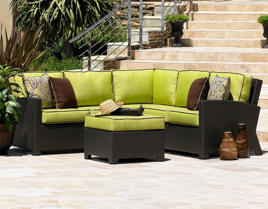 Cabo 5 Piece Sectional Outdoor Wicker Sofa Set All About Wicker