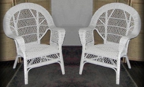 Diamond Natural Wicker Chairs Set of 2