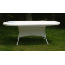 84" x 42" Wicker All Weather Dining Table